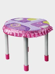 Fırfırlı Yuvarlak Tabure Minderi 3cm Kalınlıkta Sünger Dolgulu