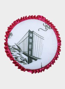 Fırfırlı Yuvarlak Tabure Minderi 3cm Kalınlıkta Sünger Dolgulu