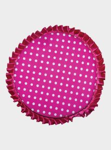 Fırfırlı Yuvarlak Tabure Minderi 3cm Kalınlıkta Sünger Dolgulu