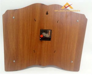 3 BOYUTLU MİNARE MODELLİ AHŞAP DUVAR SAATİ