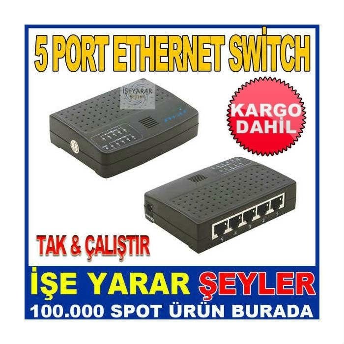 5 PORT ETHERNET SWİTCH MODEM PORT ÇOĞALTICI KD