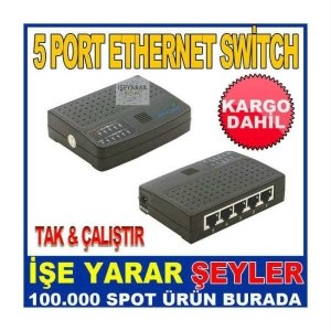 5 PORT ETHERNET SWİTCH MODEM PORT ÇOĞALTICI KD