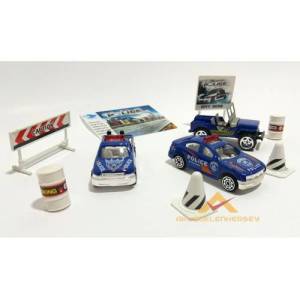 10 Parça Diecast Metal Polis Araçları Seti