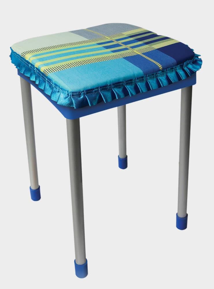 Fırfırlı Kare Tabure Minderi 3cm Kalınlıkta Sünger Dolgulu 37x37