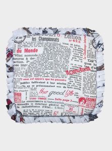 Fırfırlı Kare Tabure Minderi 3cm Kalınlıkta Sünger Dolgulu 37x37