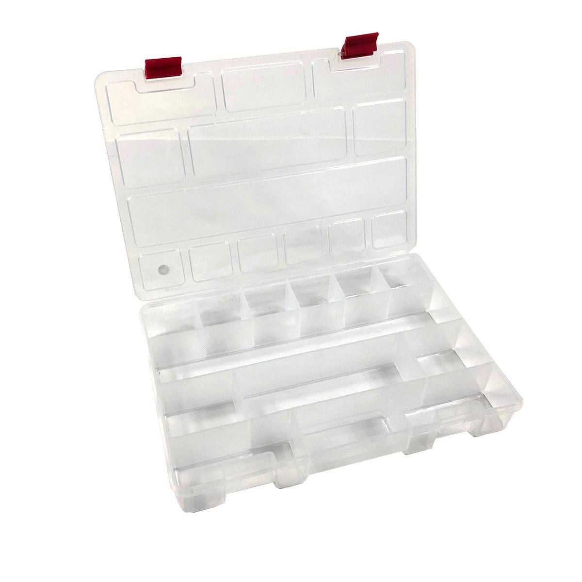 11'' Çok Amaçlı 13 Bölmeli Organizerli Şeffaf Kutu 28x20x4 cm
