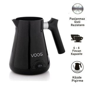 Közde Pişirme Özellikli Elektrikli Türk Kahve Makinesi 6 Fincan Kapasite 800W Elektrikli Cezve VOOG