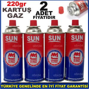 2adet Tüp Gaz Portatif Kamp ocakları için 220gr Kartuş Bütangazı