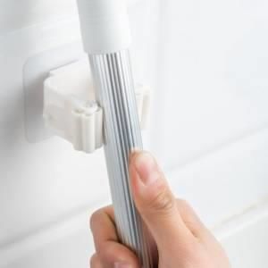 Duvara Monte Fırça Süpürge Paspas Mop Tutucu Askı Aparatı Klips Yapışkanlı Sihirli Tutacak Klips