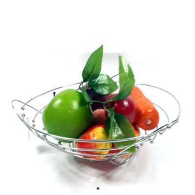 Paslanmaz Demir Masa Ve Sehpa Üstü Meyvelik 27x27x9 Cm