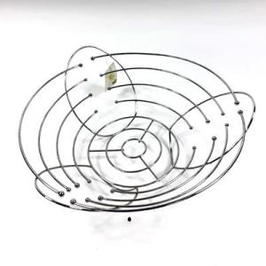 Paslanmaz Demir Masa Ve Sehpa Üstü Meyvelik 27x27x9 Cm