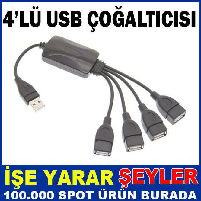  POLYGOLD KALİTELİ VE SAĞLAM 4'LÜ USB MİNİ HUB