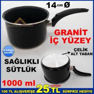 1000ml İç Yüzey Sağlıklı Granit Kaplama Sütlük