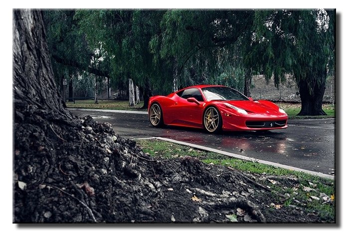 FERRARİ 458 6 değişen ölçü ORİJİNAL KANVAS TABLO