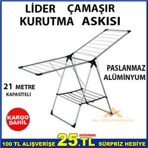KATLANIR ALÜMİNYUM KURUTMALIK PASLANMAZ ÇAMAŞIR KURUTMA ASKISI.