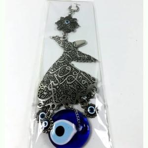 Nazarlık Semazen İşlemeli Duvar Süsü 25 Cm 925 Gümüş kaplama