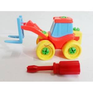 Çocuklara Eğitici Öğretici Söktak Puzzle 20pç Sökülüp Parçalanan Ve Toplanan Oyuncak İş Makinesi