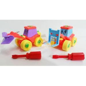 Çocuklara Eğitici Öğretici Söktak Puzzle 20pç Sökülüp Parçalanan Ve Toplanan Oyuncak İş Makinesi