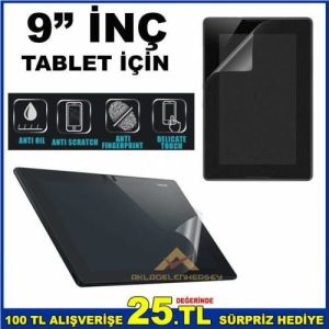 9 İNÇ TABLETLER İÇİN PARMAK İZİ YAPMAYAN KALİTELİ EKRAN KORUYUCU JELATİN FİLM