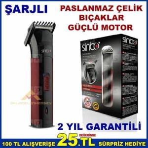 Sinbo Şarj Edilebilir Saç Kesme Makinesi Şarjlı