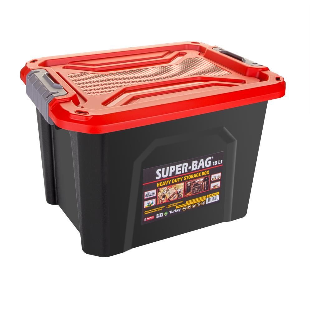 ASR-4042 Superbag Saklama Kutusu Renkli Kapak 385 x 295 x 260h mm 18 LT