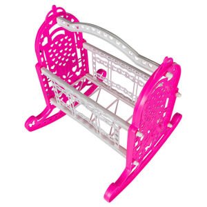 Enhoş Oyuncak Kız Çocukları İçin Pembe Beyaz Kelebek Beşik Büyük Boy Sallanan Oyuncak Beşik