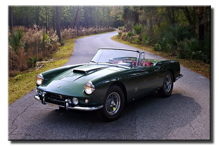FERRARI 400 RETRO 6 değişen ölçü ORİJİNAL KANVAS TABLO