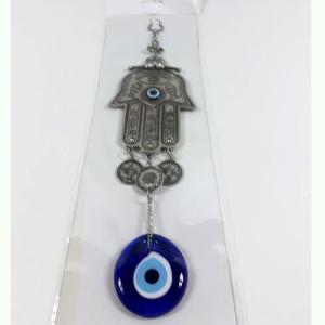 Nazarlık El Sembollü İşlemeli Duvar Süsü 34 Cm 925 Gümüş kaplama