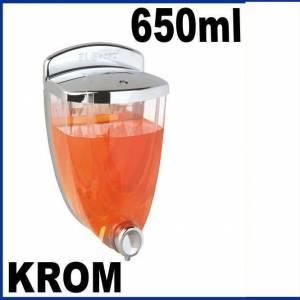 Flosoft 016 krom gövde 650ml duvara monte şık dizayn metal görünüm pompalı şampuanlık sıvı sabunluk