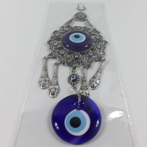 Nazarlık Tura İşlemeli Duvar Süsü 28 Cm 925 Gümüş kaplama