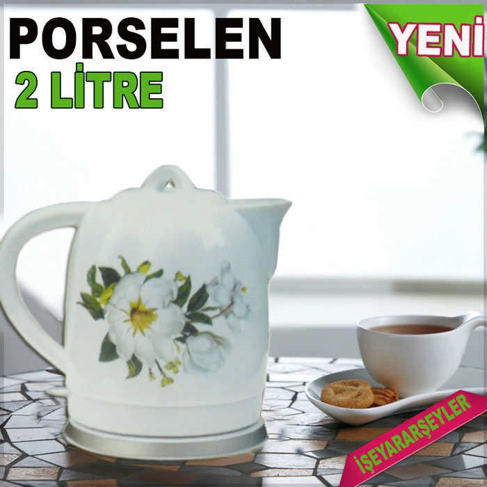 2 LİTRE SERAMİK PORSELEN ELEKTRİKLİ KETTLE