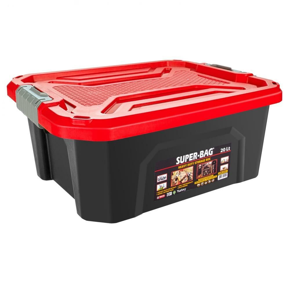 ASR-4043 Superbag Saklama Kutusu Renkli Kapak 20 LT