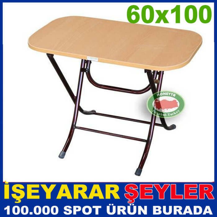 KATLANABİLİR METAL MEKANİZMALI AHŞAP MASA 60x100