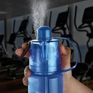 Serinletici Spreyli Suluk Kırılmaz Matara 600ml Özel Gıda Pet Süper Sağlam Sprey Matara Serinletici