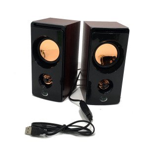 1+1 Ahşap Kabinli Masaüstü Bilgisayar Laptop Speaker Hoparlörü
