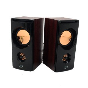 1+1 Ahşap Kabinli Masaüstü Bilgisayar Laptop Speaker Hoparlörü