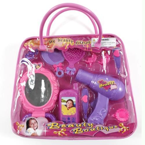 El Çantalı Kuaför Seti 31x18x7 Cm 12 Parça Eğitici Oyuncak Seti