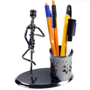 Müzisyen Modeli 2 Demir Masa Üstü Kalemlik 13x13x6 Cm