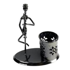 Müzisyen Modeli 2 Demir Masa Üstü Kalemlik 13x13x6 Cm