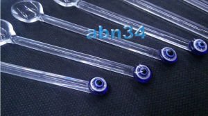 Nazar boncuklu Cam Çay Kaşığı takımı 6 adet naturel camdan el işçiliği ile üretilmiş cam nazarlıklı