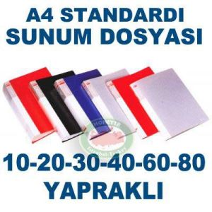 PLASTİK KAPAKLI 10 ŞEFFAF YAPRAK SUNUM DOSYASI