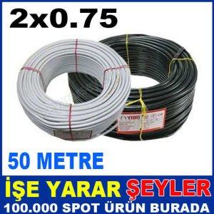 50metre A KALİTE 2x0.75 TTR ELEKTRİK KABLOSU