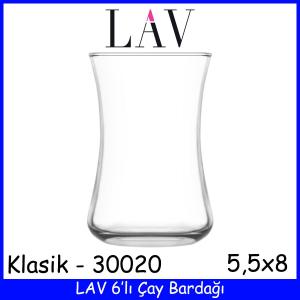 LAV 6'lı KLASİK 30020OPT Geleneksel Şıklık Taşıyan Çay Bardağı