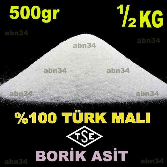 Etimaden üretimi toz Borik asit 500gr çok amaçlı kullanım alanı,%100 türk malı TSE garantili H3BO3