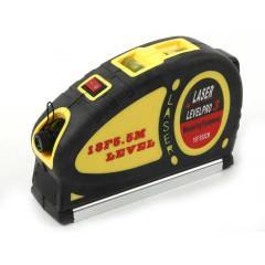 Levelpr 03 Lazer Işıklı Su Terazili Hizalama Fonksiyonlu Laser Metre 5 Mt Şerit Metre