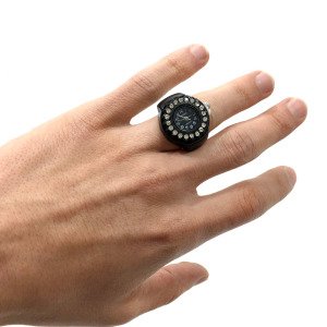 Renk Seçenekli Parmak Saat Esnek Kordonlu Saatli Yüzük Modern Taşlı Şık Tasarımlı