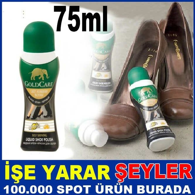 GOLD CARE SİYAH 75ml LİKİT AYAKKABI BOYASI