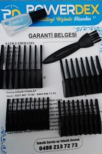 PowerDex PD-9000 Profesyonel Tıraş Makinesi Çift Bataryalı Digital Göstergeli 4 Taraklı  Turbo Motor Saç Sakal Ense Traş Makinesi