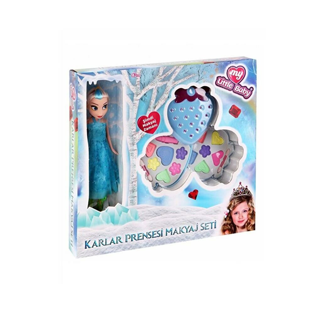 LMN083 Prenses Bebekli İkili Kutulu Makyaj Seti