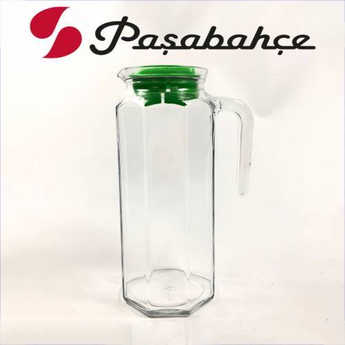 Paşabahçe 80051 Köşem Kapaklı Şık Kaliteli Cam Sürahi 1000 cc